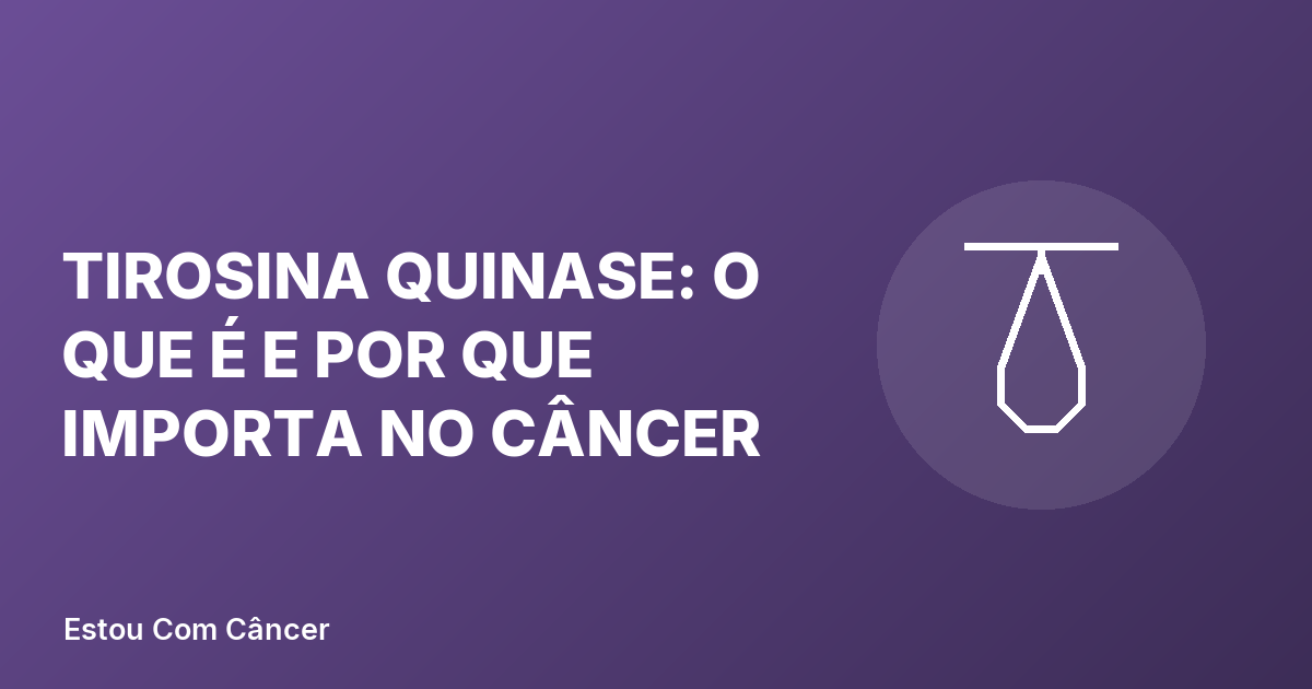 Ilustração de sinalização celular representando a ação da tirosina quinase no câncer